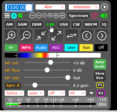 Button LSB im Kiwi-SDR